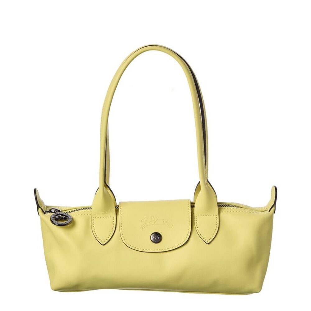 Longchamp Le Pilage Leather Shoulder Bag, Green